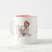 Tasse 2 Couleurs Maman Script et Rose (Devant gauche)