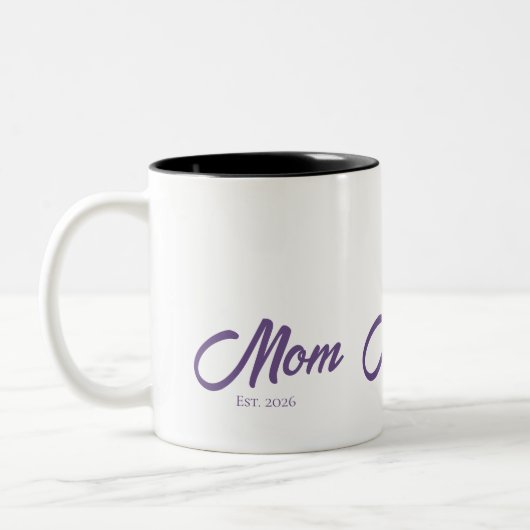 Tasse 2 Couleurs Maman Script Établie (Gauche)