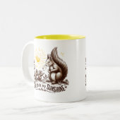 Tasse 2 Couleurs Maman, tu es ma famille d'écureuils (Devant gauche)