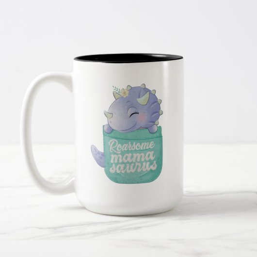 Tasse 2 Couleurs Mamasaure rauque (Gauche)