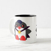 Tasse 2 Couleurs Manchot Vampire Mignon (Devant gauche)