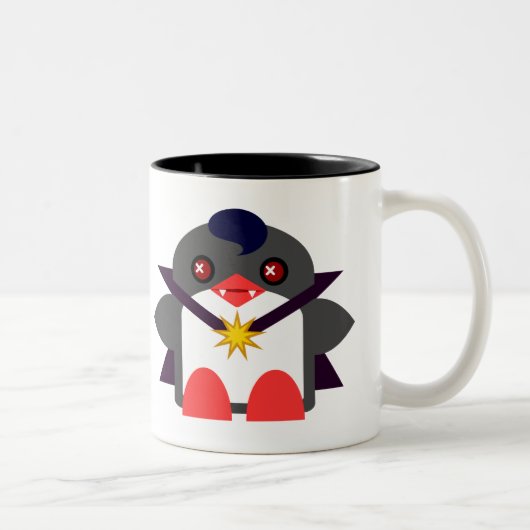 Tasse 2 Couleurs Manchot Vampire Mignon (Droit)