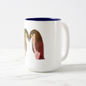 Tasse 2 Couleurs Manchots Amour (Devant droit)
