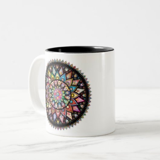 Tasse 2 Couleurs Mandala (Devant gauche)