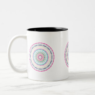 Tasse 2 Couleurs mandala coloré