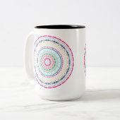 Tasse 2 Couleurs mandala coloré (Devant gauche)
