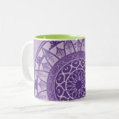 Tasse 2 Couleurs Mandala dans le pourpre (Devant gauche)