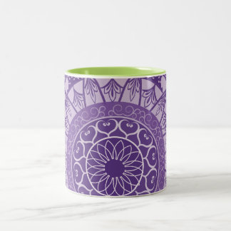 Tasse 2 Couleurs Mandala dans le pourpre