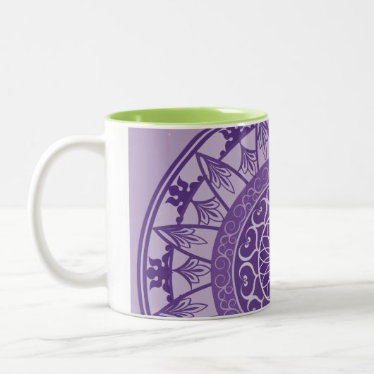 Tasse 2 Couleurs Mandala dans le pourpre (Gauche)
