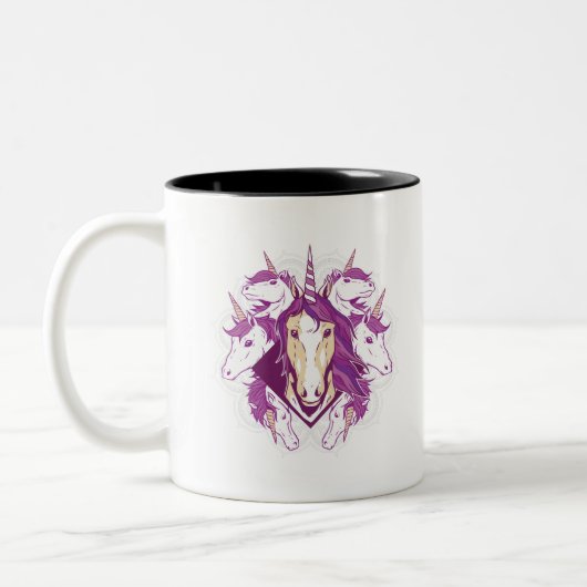 Tasse 2 Couleurs Mandala de licorne (Gauche)