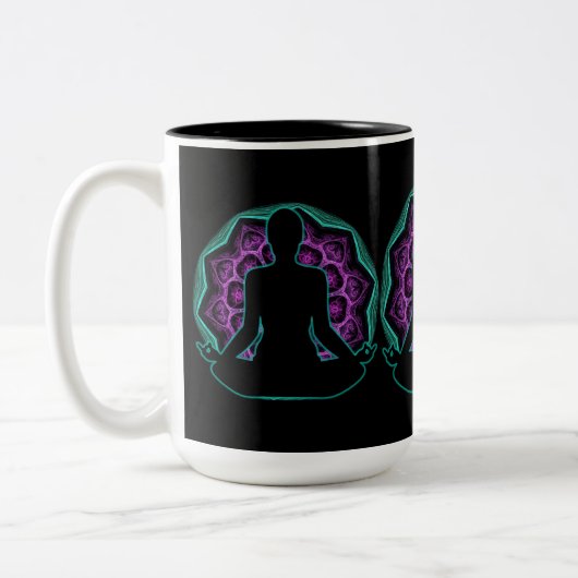 Tasse 2 Couleurs Mandala de Yoga (Gauche)