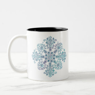 Tasse 2 Couleurs Mandala folklorique