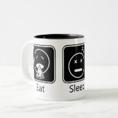 Tasse 2 Couleurs Mange, Dors, Jeu (Devant gauche)