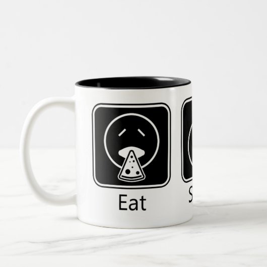 Tasse 2 Couleurs Mange, Dors, Jeu (Gauche)