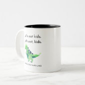 Tasse 2 Couleurs Mangeons les enfants. Mangeons, les enfants. (Devant gauche)