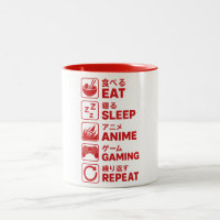 Manger Dormir Anime Jeux Vidéo Répéter Homme Adole