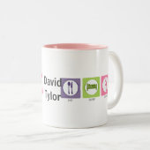 Tasse 2 Couleurs Manger Dormir Danser! (Devant droit)