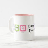 Tasse 2 Couleurs Manger Dormir Danser! (Devant gauche)