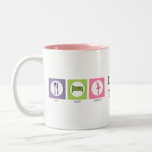 Tasse 2 Couleurs Manger Dormir Danser! (Gauche)