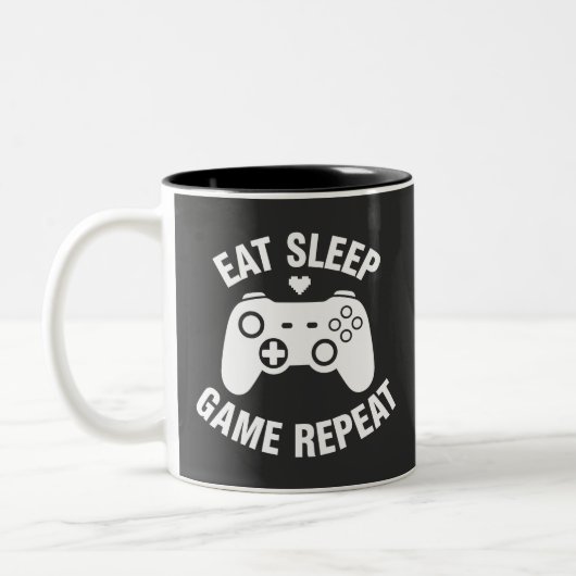 Tasse 2 Couleurs Manger Dormir Jouer Répéter - Conception de citati (Gauche)