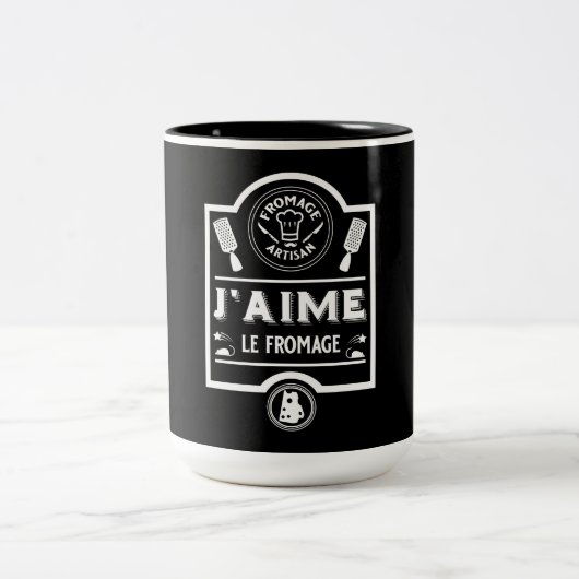 Tasse 2 Couleurs Mangeurs de fromage (Centre)