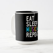 Tasse 2 Couleurs Mangez des comédies musicales du sommeil Répéter, (Devant gauche)