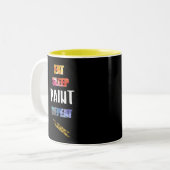 Tasse 2 Couleurs Mangez, dormez, peignez, répétez. Cadeau (Devant gauche)