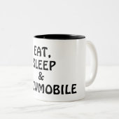 Tasse 2 Couleurs Mangez, dormez, Snowmobile (Devant droit)