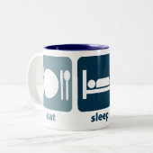 Tasse 2 Couleurs Mangez, dormez, tirez (Devant gauche)