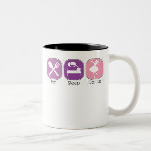 Tasse 2 Couleurs Mangez la danse de sommeil