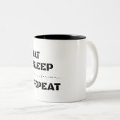 Tasse 2 Couleurs Mangez le morse du sommeil Code Répéter (Devant droit)
