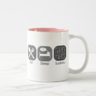 Tasse 2 Couleurs Mangez le sommeil Sudoku