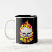 Tasse 2 Couleurs Mangez mon crâne Flames (Gauche)