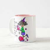 Tasse 2 Couleurs Mangez plus de gâteau Humour d'anniversaire (Devant gauche)