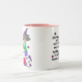 Tasse 2 Couleurs Mangez plus de gâteau Humour d'anniversaire (Centre)