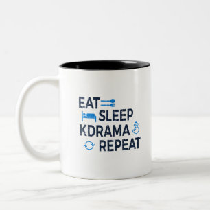 Tasse 2 Couleurs Mangez Sleep Kdrama Répéter