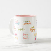 Tasse 2 Couleurs Manifestation personnalisée Affirmation (Devant gauche)