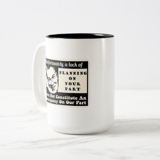 Tasse 2 Couleurs Manque de planification (Devant gauche)