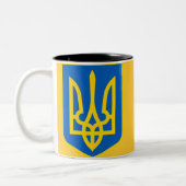 TASSE 2 COULEURS MANTEAU DE L'UKRAINE DES BRAS (Gauche)