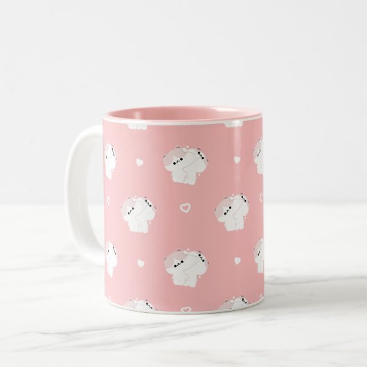Tasse 2 Couleurs Manx Cat Couple Muple (Devant gauche)