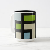 Tasse 2 Couleurs 【mapper #3】マグ 幾何学 モダン 抽象画 (Devant gauche)