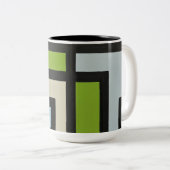 Tasse 2 Couleurs 【mapper #3】マグ 幾何学 モダン 抽象画 (Devant droit)
