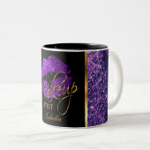 Tasse 2 Couleurs Maquillage Artiste Parties scintillant violet lèvr (Devant droit)