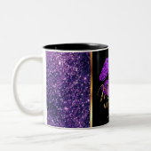 Tasse 2 Couleurs Maquillage Artiste Parties scintillant violet lèvr (Gauche)