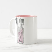 Tasse 2 Couleurs Maquillage brosse (Devant gauche)