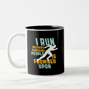 Tasse 2 Couleurs Marathon amusant à l'exercice de Jogging
