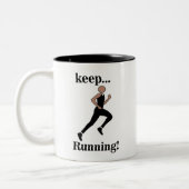 Tasse 2 Couleurs Marathonien du coureur (Gauche)