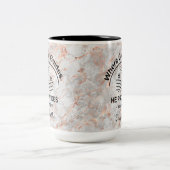 Tasse 2 Couleurs Marbre beige gris chrétien où Dieu guide (Centre)