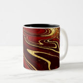 Tasse 2 Couleurs Marbre bourguignon et or (Devant droit)