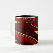 Tasse 2 Couleurs Marbre bourguignon et or (Devant gauche)